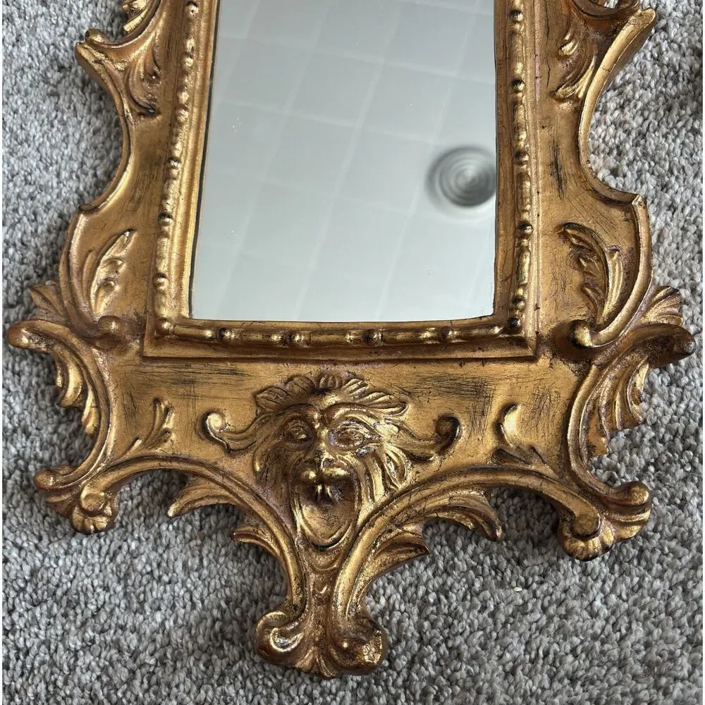 Antique Italian Gilded Gold Hand Carved Mirrors Italy 1890's MR 091 Robert Grace